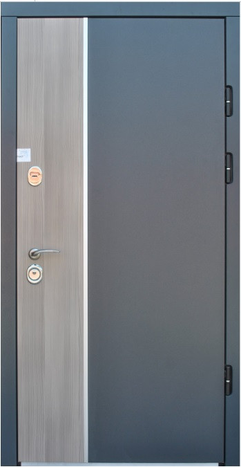 Двері вуличні, модель Thermo Steel Standart 21-17, 2 замки, одинарні, глухі