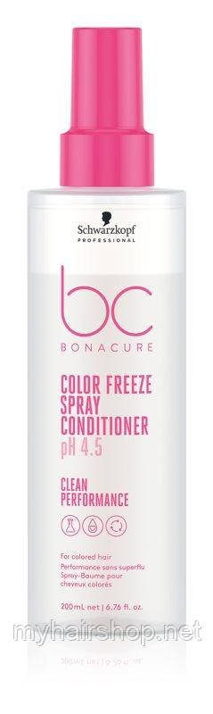Спрей-кондиціонер для фарбованого волосся SCHWARZKOPF BC Color Freeze Spray Conditioner 200 мл, фото 1