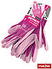 Захисні рукавиці, виконані з поліефіру, покриті поліуретаном RHOTPINK-PU RW, фото 2