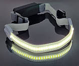 Налобний ліхтар COB LED із акумулятором | Зарядка USB | Водонепроникний | Широкий кут освітлення, фото 4