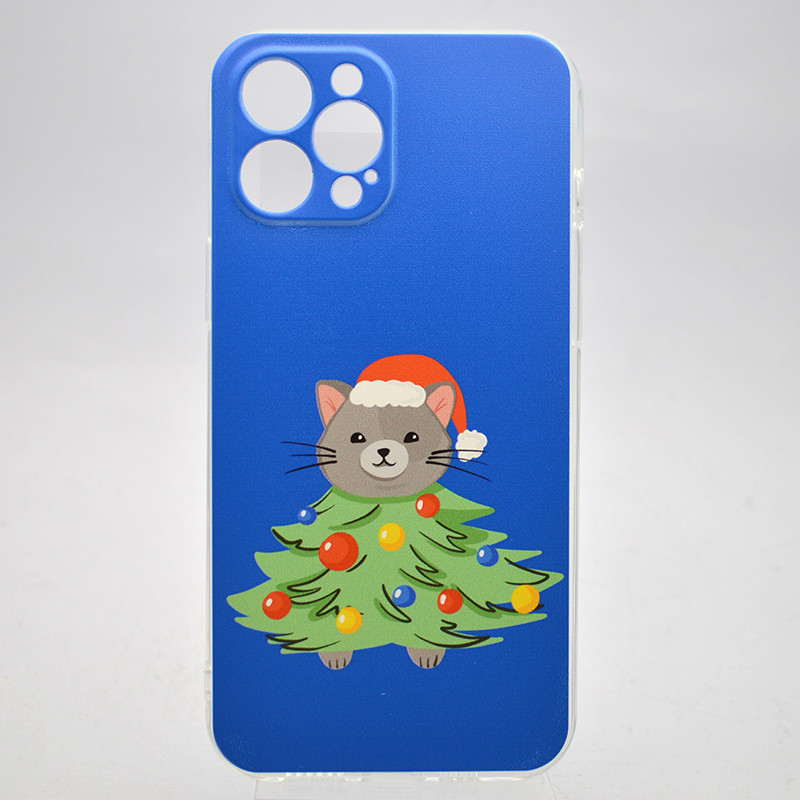 Чехол с новогодним принтом TPU Print Its для iPhone 12 Pro Max New Year's Cat, фото 1