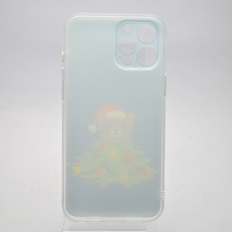 Чехол с новогодним принтом TPU Print Its для iPhone 12 Pro Max New Year's Cat, фото 4