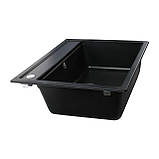 Гранітна мийка Globus Lux VOLTA чорний металік 570х510мм-А0001 Baumar - Завжди Вчасно, фото 3