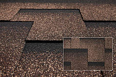 Бітумна гнучка черепиця катепалаторpal rocky махагон