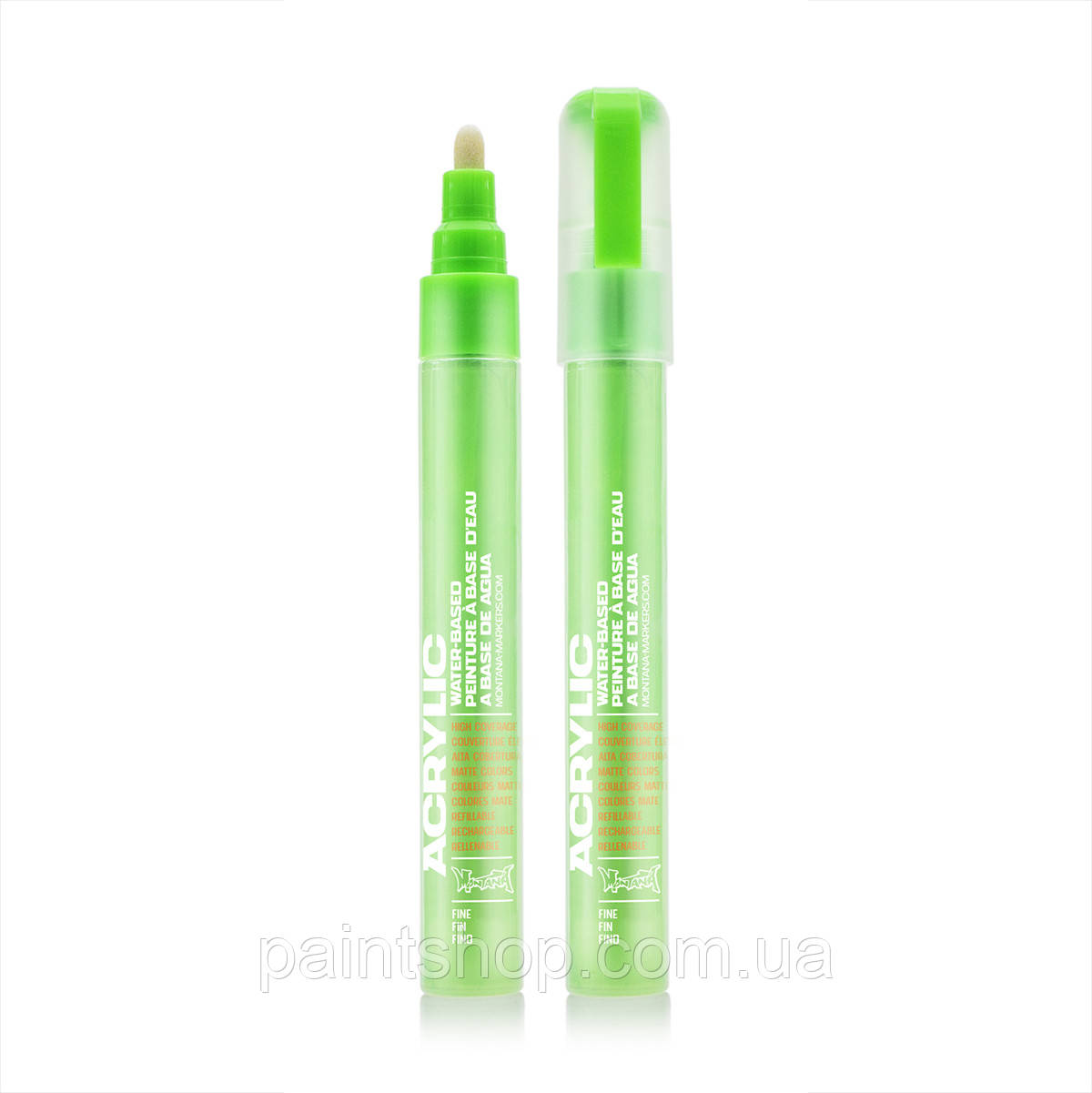 Акриловий маркер Montana Fluor Acid Green (Зелений) 2 мм, фото 1