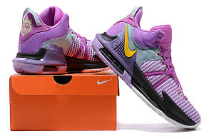 Nike LeBron Witness 7 Purple Pastel фіолетові чоловічі баскетбольні кросівки Леброн