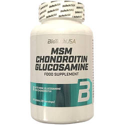 Для суглобів і зв'язок Biotech USA MSM Chondroitin Glucosamine (60 таблеток.)