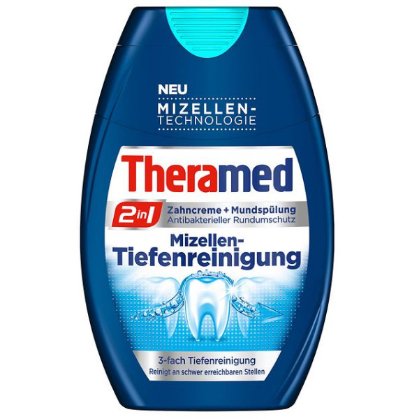 Зубна паста для дорослих Theramed 2-in-1 Mizellen-Tiefenreinigung 75ml, фото 1