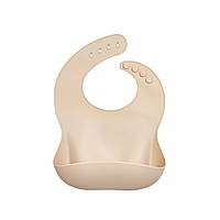 Нагрудник силиконовый Twins Bib TB-03-02, beige, бежевый