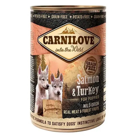 Вологий корм для цуценят Carnilove Salmon & Turkey 400 г (лосось та індичка)