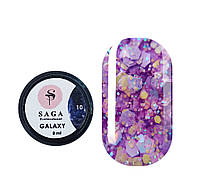 Гель Galaxy Glitter от Saga Professional 10, 8 мл