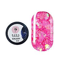 Гель Galaxy Glitter от Saga Professional 11, 8 мл