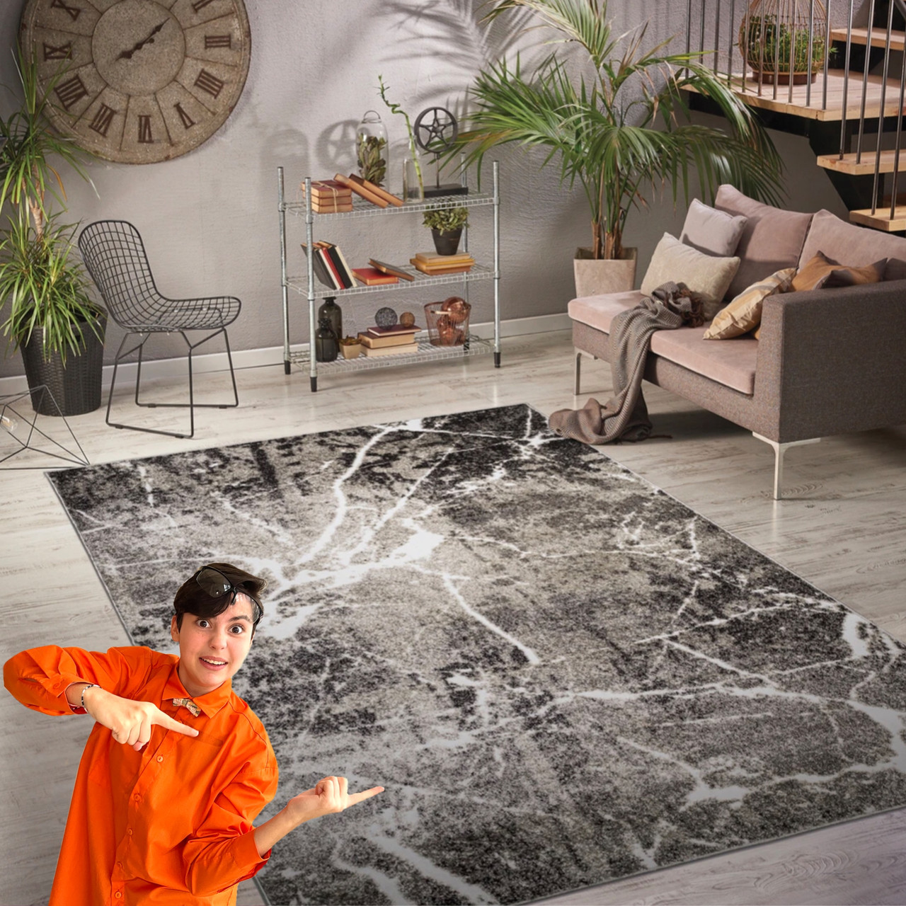 240х340 Килим VICTORIA 110-bej Unicorn Carpet. Fabricat in Moldova