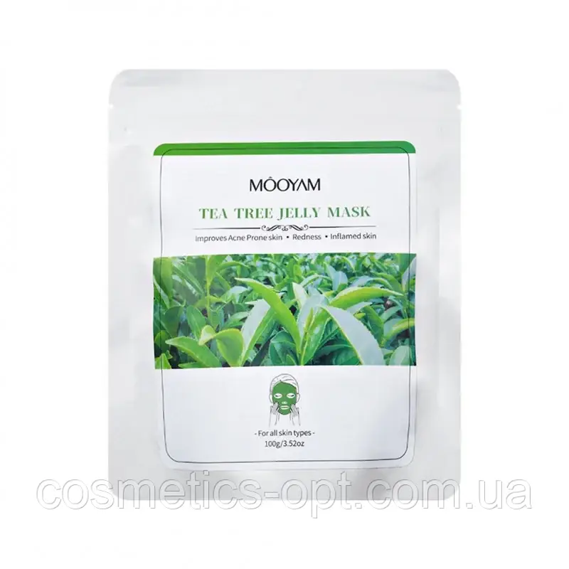 Альгінатна маска з чайним деревом від жирного блиску MOOYAM Tea Tree Jelly Mask, 100 g