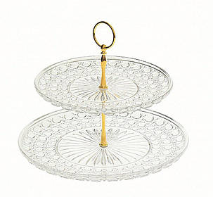 Етажерка 2 яруси з полікарбонату Diamond 23,5×30×13,5 см