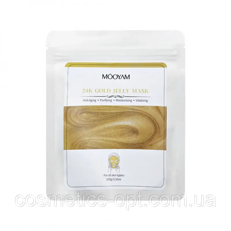 Альгінатна маска із золотом для ліфтингу шкіри MOOYAM 24K Gold Jelly Mask, 100 g