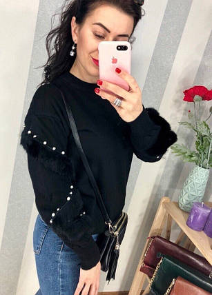 Розкішний жіночий базовий светр Ткань "Машинна в'язка" 46, 48, 50 розмір 46, фото 3