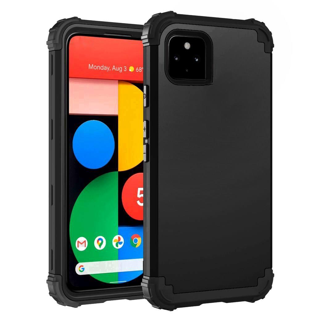 Потужний протиударний чохол для Google Pixel 4 XL чорний трискладовий бампер
