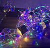 Гірлянда штора 5м "Лампочки ромб" від мережі, Xmas на 150 LED, Кольорова / Світлодіодна новорічна гірлянда на вікно, фото 8