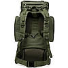 Рюкзак армійський 70 л з підсумками 65х16х35 см, A21 Оливковий / Тактичний рюкзак / Сумка туристична, фото 9
