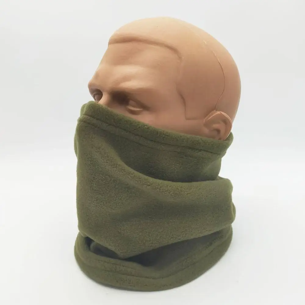 Купить Зимний флисовый бафф на шею 25х22 см, Олива / Бафф-маска из ...