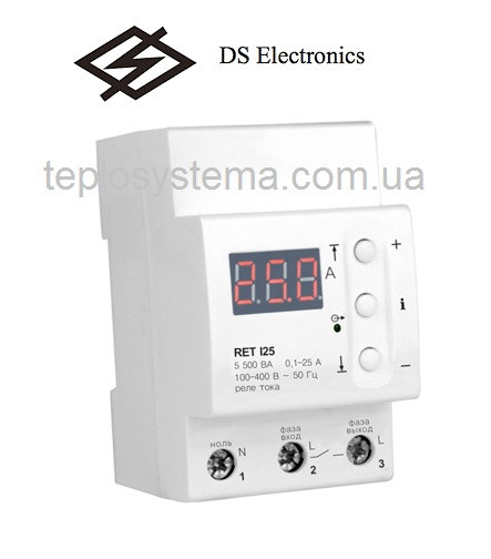 Реле контролю струму ZUBR I25 (RET I25) однофазне (DS Electronics, Україна)