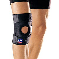 Бандаж на колено (наколенник) 20 см, LP knee support, Чёрный / Ортез на колено / Фиксатор коленной чашечки