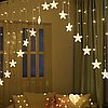 Гірлянда штора з фігурками 3м "Зірочка", 138 LED, від мережі, Теплий білий / Світлодіодна гірлянда, фото 4