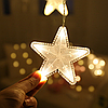 Гірлянда штора з фігурками 3м "Зірочка", 138 LED, від мережі, Теплий білий / Світлодіодна гірлянда, фото 5
