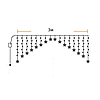 Гірлянда штора з фігурками 3м "Зірочка", 138 LED, від мережі, Теплий білий / Світлодіодна гірлянда, фото 10