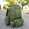Тактичний рюкзак 50 л з підсумками М12, Оліва / Штурмовий рюкзак з системою MOLLE, фото 4