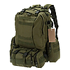 Тактичний рюкзак 50 л з підсумками М12, Оліва / Штурмовий рюкзак з системою MOLLE, фото 5