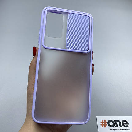 Чохол для Xiaomi Redmi 9T матовий із шторкою для камери чохол на телефон сяомі редмі 9т бузковий Cur, фото 1