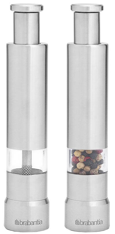 Набір млинків для солі та перцю Brabantia 13,5 см сірий, фото 1