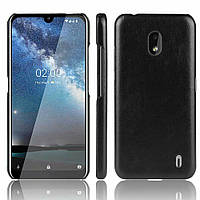 Защитный чехол Deexe Leather Back Cover для Nokia 2.2 - Black