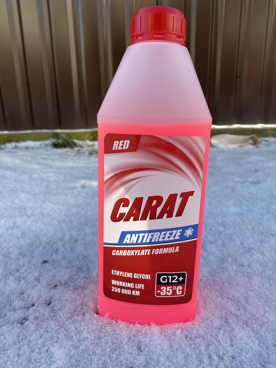 ANTIFREEZE & COOLANT G12+RED, ТМ "CARAT", 900 Г — Купить Недорого на
