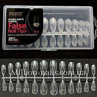 Тіпси гелеві матові  для нарощування нігтів BELEON 240 штук - (Мигдаль) D-3