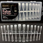 Тіпси гелеві матові  для нарощування нігтів BELEON 240 штук - (Стилет) D-1