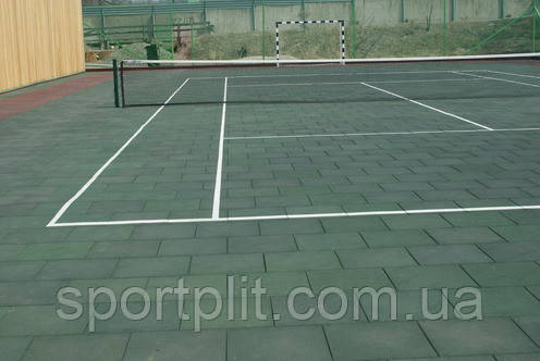 Гумова плитка для тенісного корту, фото 1
