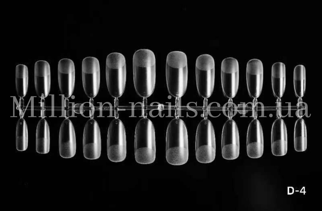 Типсы гелевые матовые для наращивания ногтей BELEON 240 штук (Овал) D-4 - фото 2 - id-p1726797371