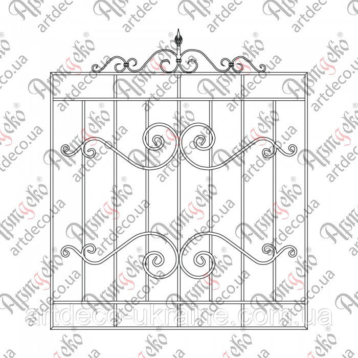 Решітки на вікна 1300х15000 КОМПЛЕКТ ЕЛЕМЕНТІВ, фото 1