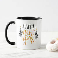 Чашка з принтом "Happy New year"