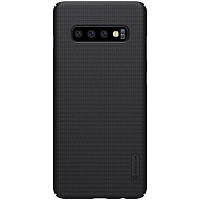 Пластиковый чехол NILLKIN Frosted Shield для Samsung Galaxy S10 Plus - Black