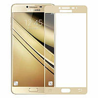 Защитное стекло Deexe 5D Full Glue для Samsung Galaxy A3 2016 (A310) - Gold