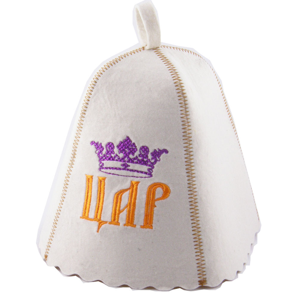 Шапка для сауни з вишивкою ' Цар', Saunapro