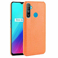 Защитный чехол Deexe Croco Style для Realme C3 - Orange