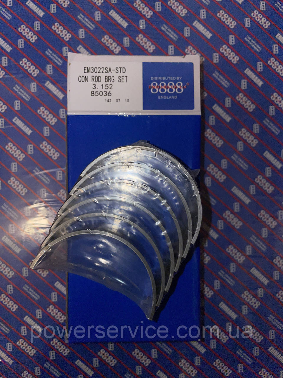 Комплект шатунних вкладишів 85036,02/139009,EM3022SASTD Perkins,Перкінс