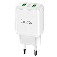 Сетевое зарядное устройство Hoco N6 Charmer (2USB, QC3.0, 3A) - White