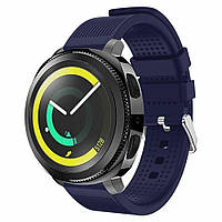 Силиконовый (TPU) ремешок UniCase Soft Texture для часов Samsung Gear Sport - Dark Blue