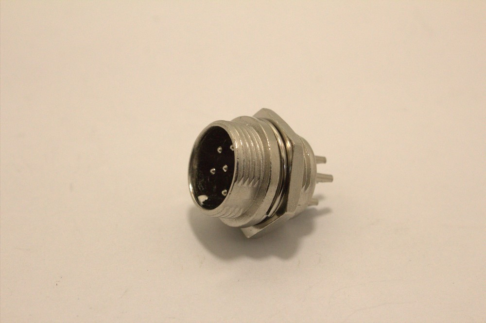 Роз'єм циліндричний GX16-7 штирьовий, монтаж на корпус